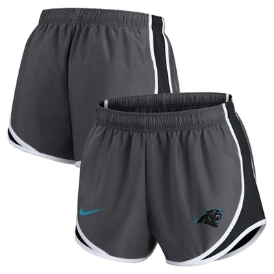 Nike Women's Dri-fit Logo Tempo (nfl Carolina Trouserhers) Shorts In Grey