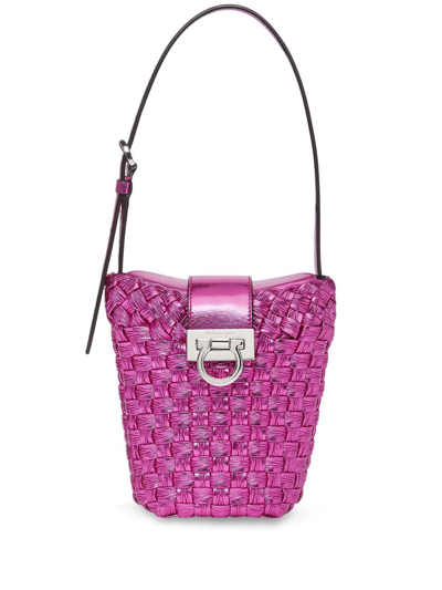 Ferragamo Small Trifolio Shoulder Bag In Rosa