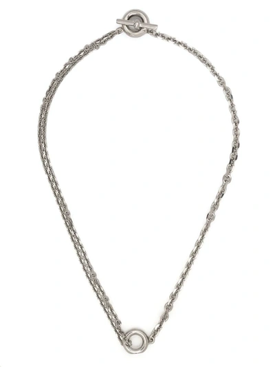 Aeyde Siena Pleated Necklace In Silber