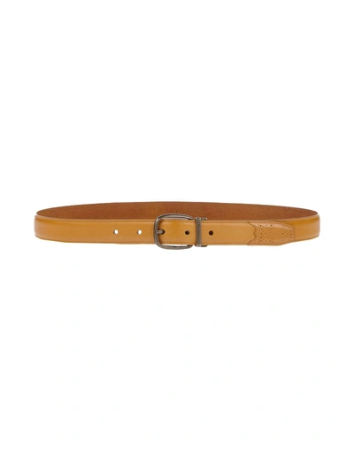 Dolce & Gabbana Leather Belt In Ocher