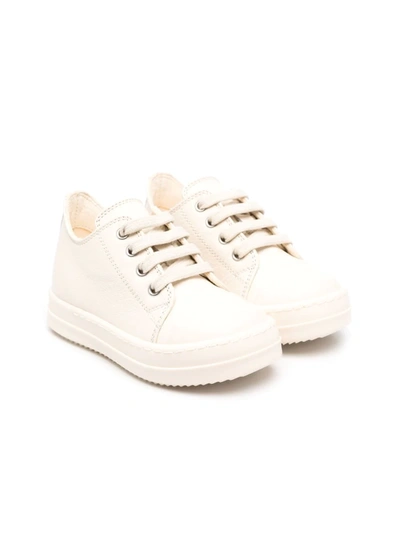 Rick Owens Low-top Leather Sneakers In 中性色