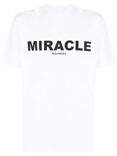 Nahmias Miracle Brand-print Cotton-jersey T-shirt In White