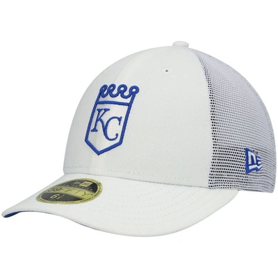 New Era White Kansas City Royals 2022 Batting Practice Low Profile 59fifty Fitted Hat