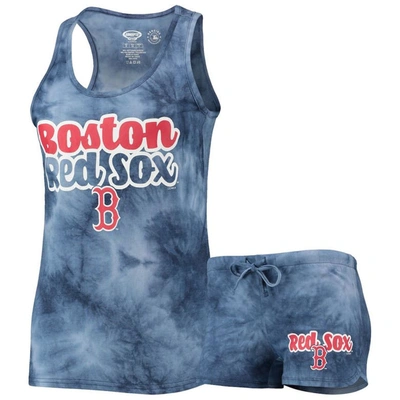 Concepts Sport Women's  Navy Boston Red Sox Billboard Racerback Tank Top And Shorts Set