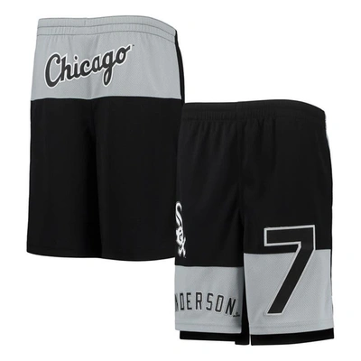 Outerstuff Kids' Big Boys Tim Anderson Black Chicago White Sox Pandemonium Name And Number Shorts