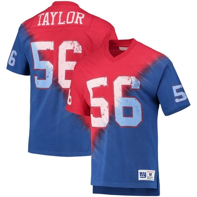 Mitchell & Ness Lawrence Taylor Red/royal New York Giants Retired Player Name & Number Diagonal Tie- In Red,royal