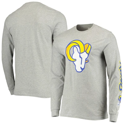 Starter Heathered Gray Los Angeles Rams Halftime Long Sleeve T-shirt In Heather Gray