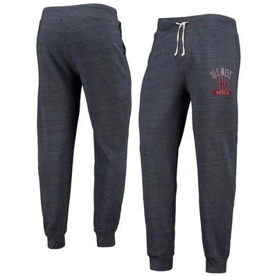 Alternative Apparel Heathered Navy Ole Miss Rebels Dodgeball Tri-blend Trousers In Heather Navy