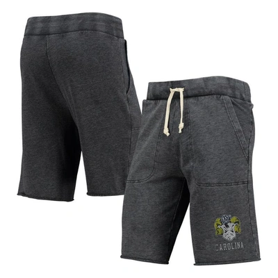 Alternative Apparel Heathered Black  North Carolina Tar Heels Victory Lounge Shorts In Heather Black