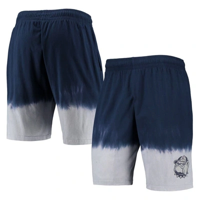Mitchell & Ness Navy/gray Georgetown Hoyas Tie-dye Shorts