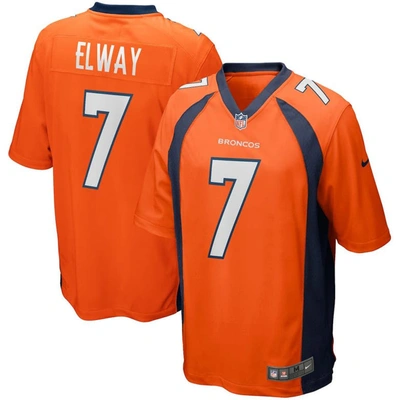 Nike John Elway Orange Denver Broncos Game Retired Player Jersey