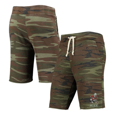 Alternative Apparel Camo  Miami Hurricanes Victory Lounge Shorts