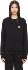 Maison Kitsuné Chillax Fox Patch Classic Sweatshirt In Black