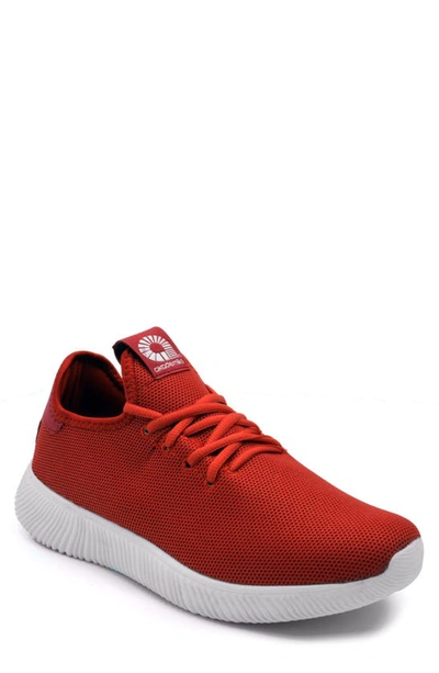 Akademiks Pulse Knit Jogging Sneaker In Red