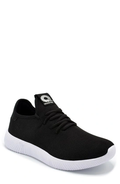 Akademiks Pulse Knit Jogging Sneaker In Black