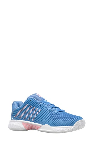 K-swiss Hypercourt Express 2 Tennis Shoe In Silver Blue/ White/ Pink