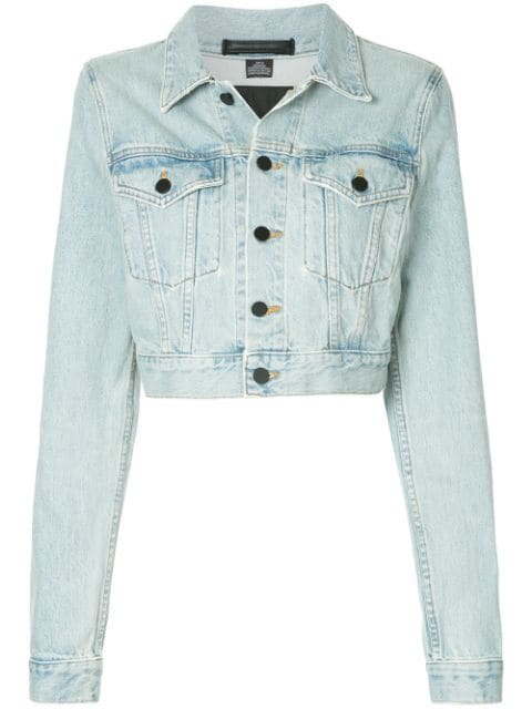 bare denim jacket