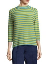 Marc Jacobs Striped Mockneck Sweater In Giallo