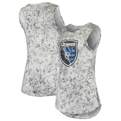 5th And Ocean By New Era 5th & Ocean By New Era Gray San Jose Earthquakes Washed Mineral Dye Jersey Tank Top