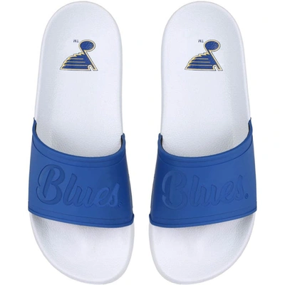 Foco St. Louis Blues Script Wordmark Slide Sandals In White