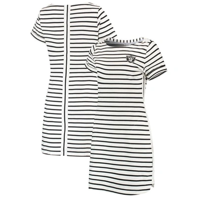 Tommy Bahama White Las Vegas Raiders Tri-blend Jovanna Striped Dress