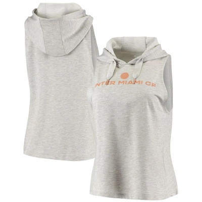 Concepts Sport Gray Inter Miami Cf Frontline Sleeveless Hoodie Tri-blend Top