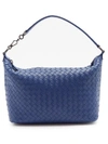 Bottega Veneta Intrecciato Small Leather Shoulder Bag In Dark Blue