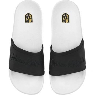 Foco Vegas Golden Knights Script Wordmark Slide Sandals In White