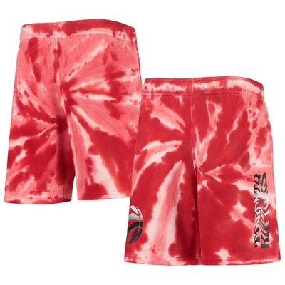 Outerstuff Kids' Youth Red Toronto Raptors Santa Monica Tie-dye Shorts