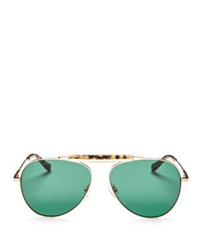 Sonix Women's Nara Aviator Sunglasses, 61mm In Brown Tortoise/olive Solid