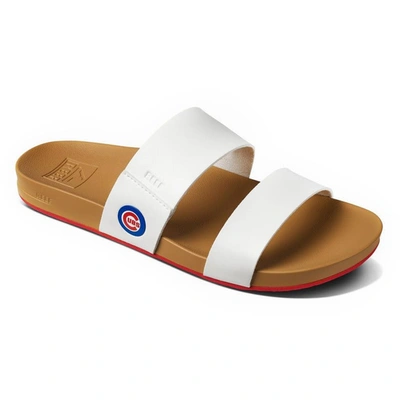 Reef Chicago Cubs Cushion Vista Sandals In White,brown