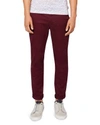 Ted Baker Procor Slim Fit Chinos In Dark Red