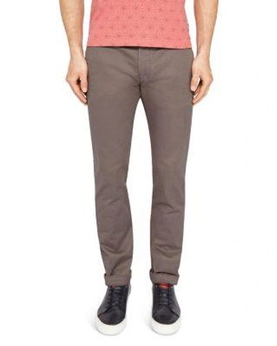 Ted Baker Procor Slim Fit Chinos In Charcoal