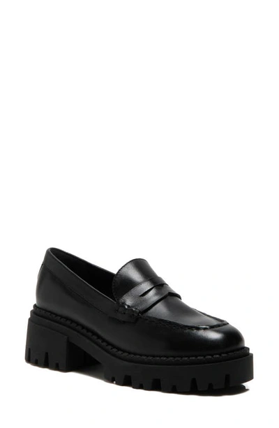 Free People Lyra Lug Sole Loafer In Black