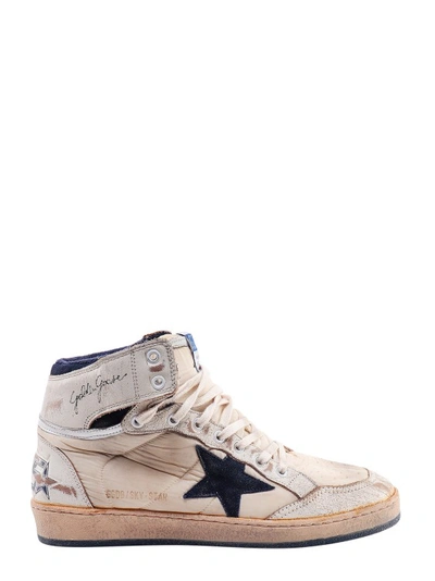 Golden Goose Sky Star Shiny Leather Toe And Spur Nylon Upper Suede Star In White