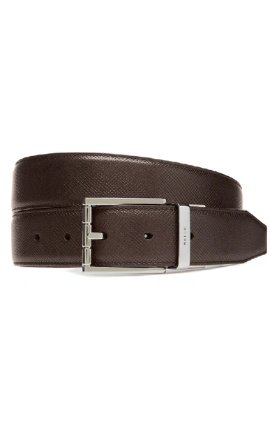 Bally Astor Reversible Leather Belt, Brown In Coffee