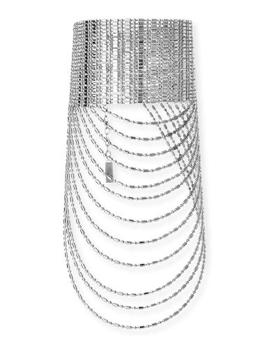 Auden Leighton Layered Chain Collar Necklace In Silver