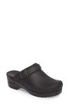 Dansko Ingrid Clog In Black Oiled Leather