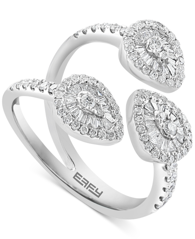 Effy Collection Effy Diamond Triple Baguette Cluster Statement Ring (5/8 Ct. T.w.) In 14k White Gold