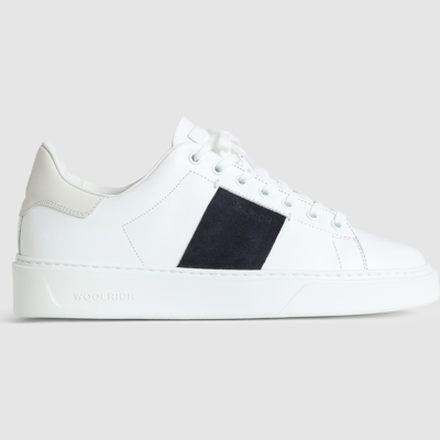 Woolrich Classic Court Sneakers In White Indaco