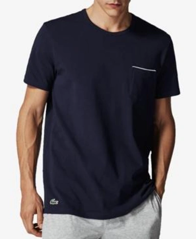 Lacoste Men's T-shirt Pajama Top In Navy