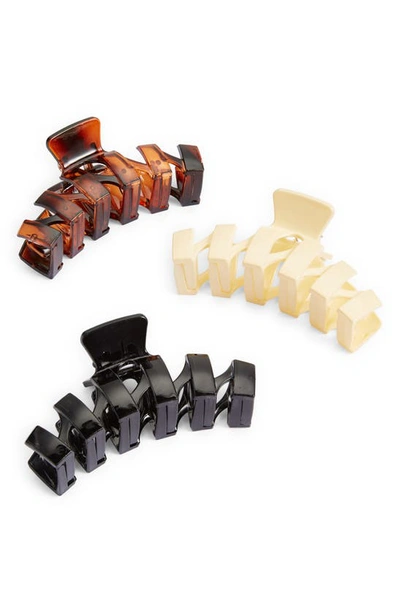 Tasha Assorted 3-pack Jaw Hair Clips In Neutral Combo