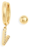 Argento Vivo Mismatched Hoop & Stud Earrings In Gold - V