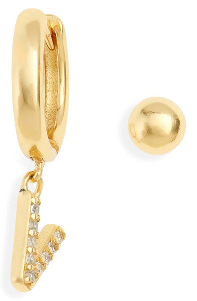Argento Vivo Mismatched Hoop & Stud Earrings In Gold - V