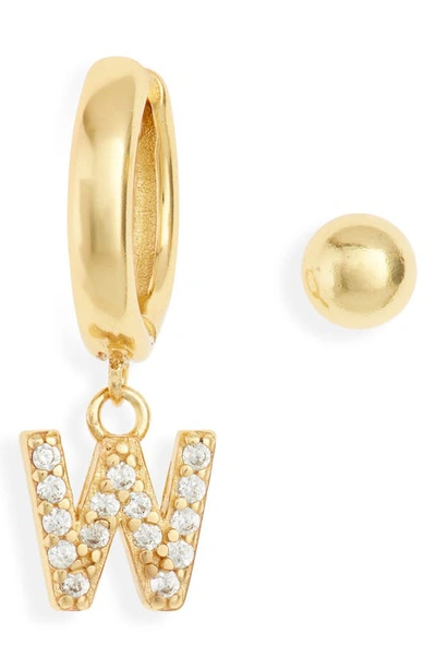 Argento Vivo Sterling Silver Mismatched Hoop & Stud Earrings In Gold - W