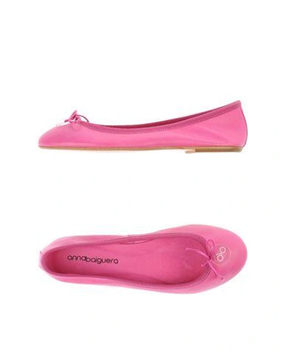 Anna Baiguera Ballet Flats In Fuchsia