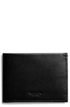 Shinola Slim Bifold Leather Wallet In Black