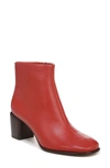 Vince Women's Maggie Zip Up Block Heel Booties In Red