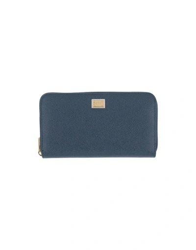 Dolce & Gabbana Wallets In Pastel Blue