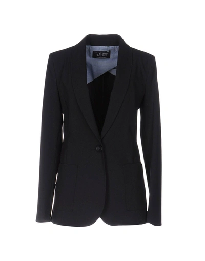 Armani Jeans Blazer In Dark Blue